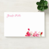 Elegant Handgeschreven Script Waterverf Rozen Flor Post-it® Notes (Kantoor)
