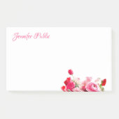 Elegant Handgeschreven Script Waterverf Rozen Flor Post-it® Notes (Voorkant)