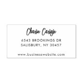Elegant handgeschreven scriptadres en website rubberstempel (Afrduk)