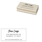 Elegant handgeschreven scriptadres en website rubberstempel (Gestempeld)