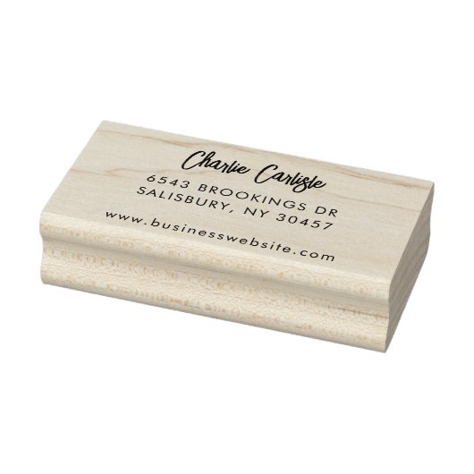 Elegant handgeschreven scriptadres en website rubberstempel (Stempel)