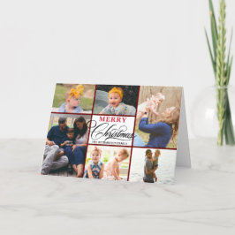 Elegant Handgeschreven Typografie | 6 Foto-collage Feestdagen Kaart