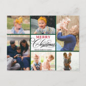 Elegant Handgeschreven Typografie | 6 Foto-collage Feestdagenkaart (Voorkant)