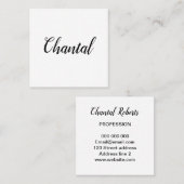 Elegant handgeschreven visitekaartjes voor minimal (Voorkant / Achterkant)