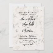 Elegant Handgeschreven Zaadpapier Boho Bruiloft Kaart (Voorkant)
