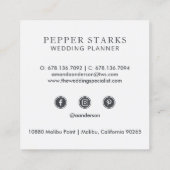 Elegant handgetekend bloemenboeket | VISITEKAARTJE (Achterkant)