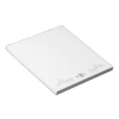 Elegant handgetekend Jasmine Monogram Notitieblok (Schuin)