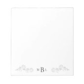 Elegant handgetekend Jasmine Monogram Notitieblok (Voorkant)
