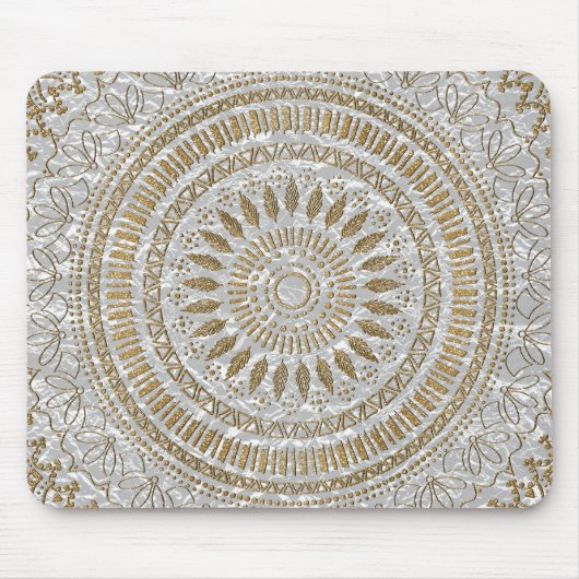 Elegant handgetekend stamhout — ontwerp mandala muismat (Voorkant)