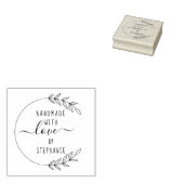 Elegant handgetekende aangepaste naam Handgemaakt Rubberstempel (Gestempeld)
