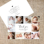 Elegant Handlettering Chic Foto Baby shower Bedankkaart