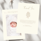 Elegant Handlettering Eenvoudig Foto Baby shower Bedankkaart