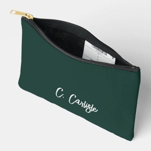 Elegant Handlettering Groen Persoonlijk Etui (Open)
