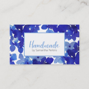 Elegant Handmade Blue Flower Hydrangea Visitekaartje