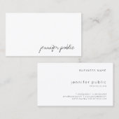 Elegant handManuscript Moderne Eenvoudige Sjabloon Visitekaartje (Voorkant / Achterkant)