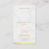 Elegant handManuscript noem Modern Gold en Marble Visitekaartje (Achterkant)