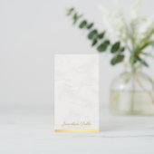 Elegant handManuscript noem Modern Gold en Marble Visitekaartje (Staand voorkant)