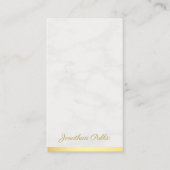Elegant handManuscript noem Modern Gold en Marble Visitekaartje (Voorkant)