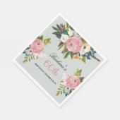 Elegant Handpainted Floral 60th Birthday Party  Servet (Hoek)