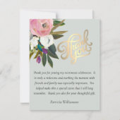 Elegant Handpainted Floral Budget Retirement Bedankkaart (Voorkant)