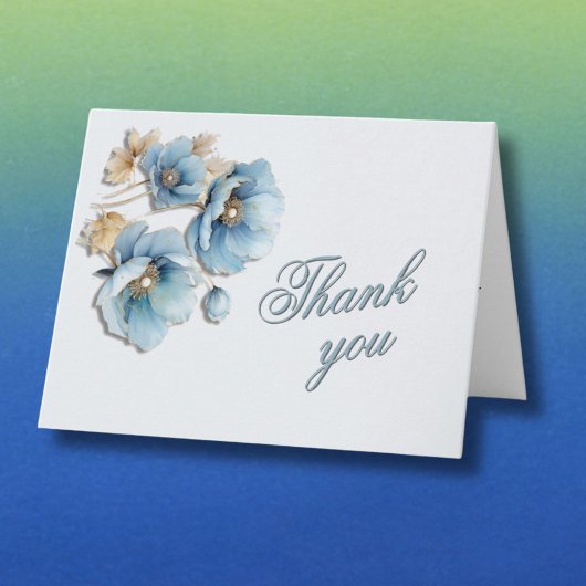 Elegant Handpainted Floral Budget Retirement Bedankkaart