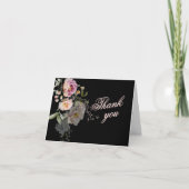 Elegant Handpainted Floral Budget Retirement  Bedankkaart (Voorkant)