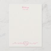 Elegant Handpainted Heart Wedding Note Card Notitiekaartje (Voorkant)