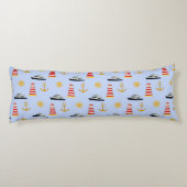 Elegant handpalmen op lichtblauw lichaamskussen (Achterkant)