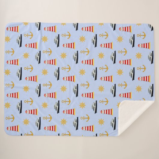 Elegant handpalmen op lichtblauw sherpa deken (Voorkant (horizontaal))