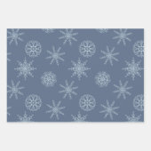 Elegant Handrawn Chrismas Pattern Blauwgroen Blue  Inpakpapier Vel (Voorkant 2)