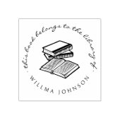 Elegant handschrift aangepaste bibliotheekboeken rubberstempel (Afrduk)