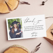 elegant handschrift bedankt voor de foto van het a notitiekaartje