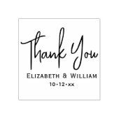 Elegant handschrift bruiloft typografie dank u rubberstempel (Afrduk)