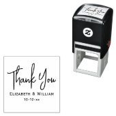 Elegant handschrift bruiloft typografie dank u  zelfinktende stempel (In situ)