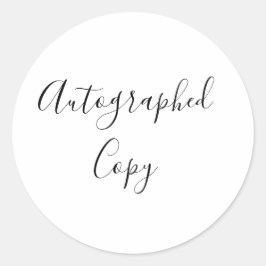 Elegant handschrift Calligrafie met automatische g Ronde Sticker