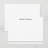 Elegant handschrift Calligraphy Two Line Black Notitiekaartje (Voorkant / Achterkant)