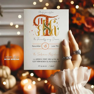 Elegant Handschrift Dank Herfstloof Kaart