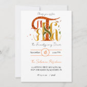 Elegant Handschrift Dank Herfstloof Kaart (Voorkant)