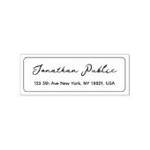 Elegant handschrift Eenvoudig retouradres Rubberstempel (Afrduk)