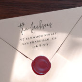 Elegant handschrift familienaam & serieus adres rubberstempel