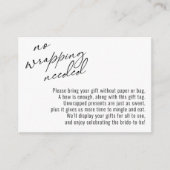 Elegant handschrift Geen omwikkeling nodig, wit Informatiekaartje (Voorkant)