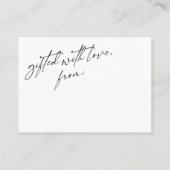 Elegant handschrift Geen schrootschoeisel, wit Informatiekaartje (Achterkant)