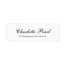 Elegant handschrift Klassieke plaat zwart-wit Etiket