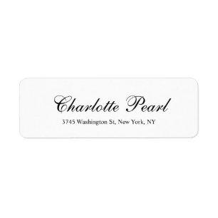 Elegant handschrift Klassieke plaat zwart-wit Etiket