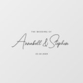 Elegant, handschrift lettertype, bruiloft raamsticker (Vel)