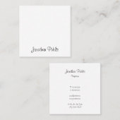 Elegant handschrift Manuscript Professional Modern Vierkante Visitekaartje (Voorkant / Achterkant)