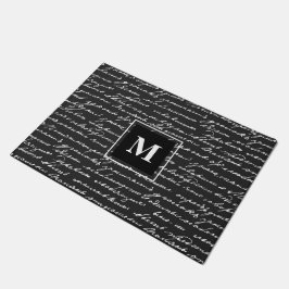 Elegant Handschrift Monogram Initiaal Home Decor Deurmat