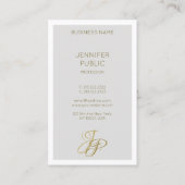 Elegant handschrift Monogram Moderne Sjabloon Visitekaartje (Achterkant)