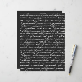 Elegant handschrift patroon zwart wit klassiek