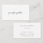 Elegant handschrift Professioneel Eenvoudig Modern Visitekaartje (Voorkant / Achterkant)